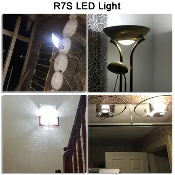 LED Pære R7S Erstatte Halogen Lampe Perle COB 78MM AC 220V Dæmpbar Projektør 2stk
