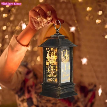 LED Ramadan Lanterne Vind Lys Ramadan Indretning til Hjemmet Eid Mubarak Islamiske Muslimske Part Indretning EID Al Adha Ramadan Kareem Gaver