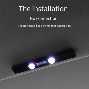 LED RGB Bil Atmosfære Lampe Trådløse USB Lampe Tag Star Light Automotive Interiør Omgivende Dekorative