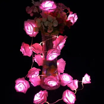 LED Rose String Lys Festival kulørte Lamper Til Jul Xmas Party Bryllup Dekoration 10 Farver 1