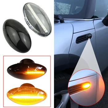 LED sidemarkeringslygter blinklys Lys, der Strømmer Repeater Dynamiske Indikator Blinker For BMW Mini Cooper R50 R53 R52 Sekventiel Lampe