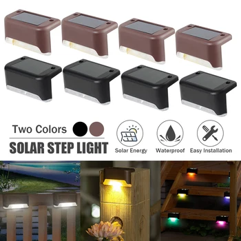LED Solar Lys, Sti, Trappe Udendørs Vandtæt væglampe Solenergi Have Liggende Trin Dæk Lampe Terrasse Balkon Hegn Lys