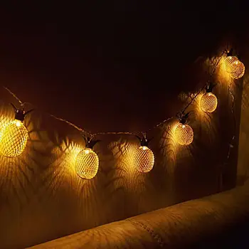 LED String Lys Ananas String Lys Ananas Værelse Dekoration Lys Bryllup Ferie Batteri, String Lys Egnet