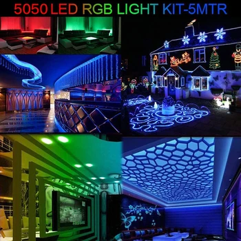 LED Strip Lights 32.8 Ft 10m med 44 Nøgler IR Fjernbetjening Fleksibel farveskift RGB 5050 300 Led Lys Strips Kit til Hjemme-Belysning
