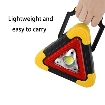 LEEPEE Trekant advarselsskilt Bærbar Alarm lampe Nødsituation Opdeling Road Safety Car FØRTE Arbejde lys Blinkende lys på hånden