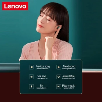 Lenovo HT18 Trådløse Bluetooth Hovedtelefoner V5.0 Øretelefoner IPX5 Vandtæt til Android, IOS