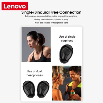 Lenovo HT18 Trådløse Bluetooth Hovedtelefoner V5.0 Øretelefoner IPX5 Vandtæt til Android, IOS