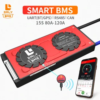 Lifepo4 48V Smart BMS-15S 80 A 100 A 120A Bluetooth med uart-485 KAN Beskyttelse Kredsløb for 3,2 v LiNCM med Solar inverter