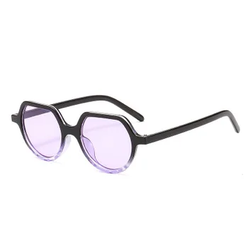 Lille boks gradient solbriller polygon tendens farve matchende solbrille Europæiske og Amerikanske nye mode solbriller damer
