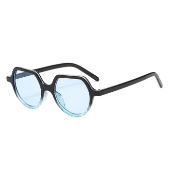 Lille boks gradient solbriller polygon tendens farve matchende solbrille Europæiske og Amerikanske nye mode solbriller damer