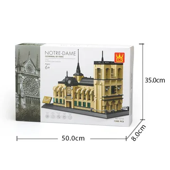 Lille partikel byggesten legetøj Notre Dame Paris opbygning af model kid ' s puzzle forsamling voksen legetøj af høj sværhedsgrad blok