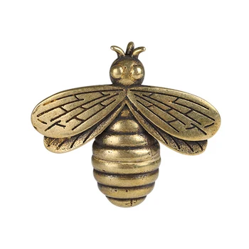 Lille Statue Ornament Mini Bee Figur Messing Ren Kobber Til Kid Gave Bruser Kontoret Boligindretning
