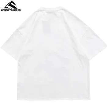 LINDSEY SEADER kortærmet T-shirt Hip Hop Oversize Print 2021 Casual Harajuku Streetwear Sommeren kortærmet bomulds-Toppe-t-stykkerne Tshirt