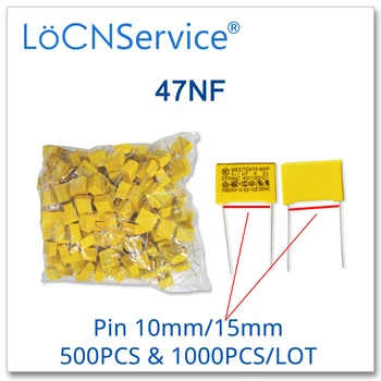 LoCNService 47NF 500PCS 1000PCS Sikkerhed Kondensator X2 275VAC Pitch 10mm 15mm 0.047 UF 473 10% K 275V