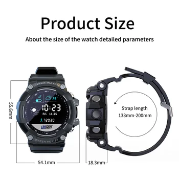 LOKMAT ANGREB 2 Smart Ur Fitness Tracker Fuld Touch Screen pulsmåler Bluetooth-Sport Smartwatch Mænd Til Android, ios