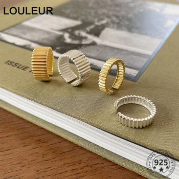 LouLeur Design 925 Sterling Sølv Ring i 18K Guld Uregelmæssige Gear Ringe Til Kvinder Luksus-Ring 2021 Tendens Sølv 925 Smykker
