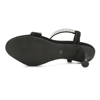 Lsewilly 2020 nye ankommer kvinder sandaler sommer enkel spænde strop size 33-50 klassisk solid tynde høje hæle peep toe sko kvinde