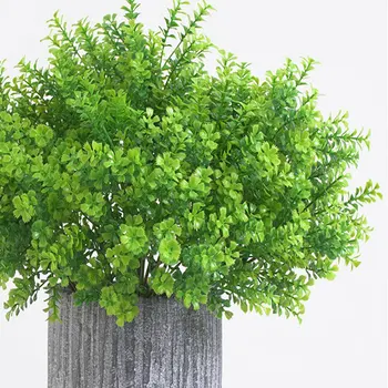 Lucky Græs Kunstige Planter Plast Simulering Falske Grønne Planter, Dekoration Til Fest, Bryllup Buket I Vase Hjem Dekoration