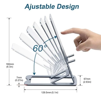 Luftfart Aluminium Legering Foldning Holder til IPhone IPad Justerbar Metal Tablet Sammenklappelig Tabel Mobiltelefon bordholderen Holder Hot
