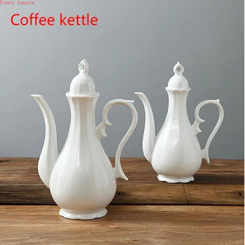 Luksuriøse Highend Ren hvid Og kopper, underkopper, keramik sæt klassisk stil almindeligt krus der kan tilpasses, krus, tallerken te drikker ware