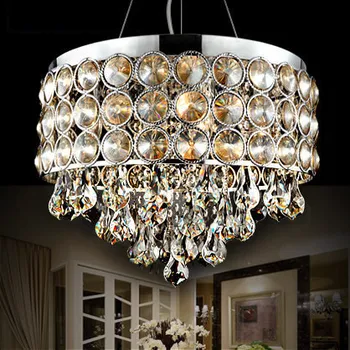 Luksuriøse Runde LED K9 Crystal Keramiske Pendel Lys Hængende Belysning E14 AC 110/220V soveværelse/foyer med hjem dekoration lamper
