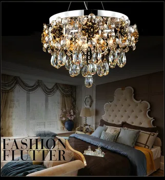 Luksuriøse Runde LED K9 Crystal Keramiske Pendel Lys Hængende Belysning E14 AC 110/220V soveværelse/foyer med hjem dekoration lamper