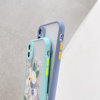 Luksus 3D Relief Blomst Case Til iPhone 12 Mini-11 Pro Max X XR XS Max 7 8 samt Bløde Kofanger Gennemsigtig Mat PC bagcoveret 2021