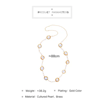 Luksus Guld Farve Kæde CCB Vedhæng Choker Halskæde Kvinder Uregelmæssige Barok Kulturperler Perle Boheme Smykker Gave Billige