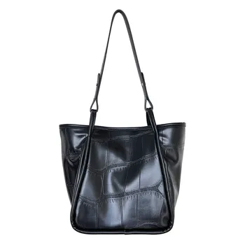 Luksus Håndtasker, Kvinder Tasker PU Læder Spand Tote Taske Designer Kvindelige Solid Farve Stor Kapacitet Skulder Taske Daglige Shopper