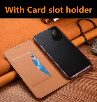 Luksus ko skind læder magnetic telefonens cover kort lomme tilfælde for OnePlus 6T/OnePlus 6/OnePlus 5T/OnePlus 5 phone taske stå capa