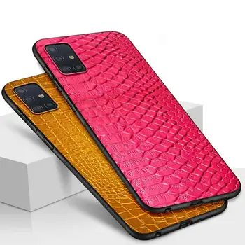 Luksus Krokodille Mønster Phone Case for Samsung Galaxy A51 A71 A21s A12, A31 A41 A32 A02s A11 A72 A52 A42 5G A01 A91 A21 EU-Dækning