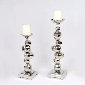 Luxtry Stabling Uregelmæssige Geometriske Metal Blokke Ornament Lysestage Holder Til Spisebord Bryllup Jul Boligindretning