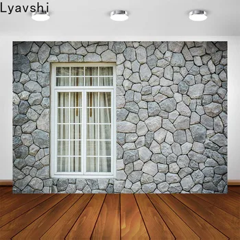 Lyavshi fotografering baggrund retro stenmur foto baggrund vindue grå vintage vægdekoration fotografering baggrund