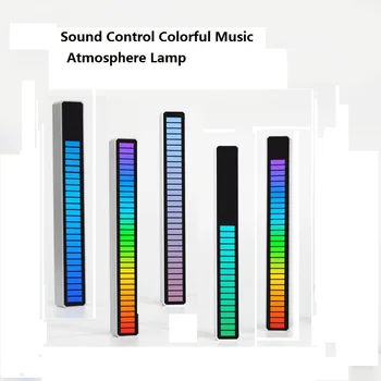 Lyd Kontrol Rytme, Lys, Musik, Atmosfære, Lys RGB Farverige LED-Lys Bil Omgivende Lampe Hjem, Bil Dekoration