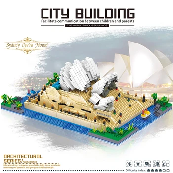 LZ 8008 Sydney Opera House i Australien byggesten DIY Pædagogisk Legetøj Berømte Arkitektur, Micro Klodser til Børn, Voksne
