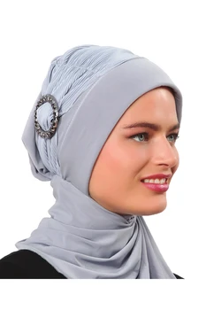 Læg Spændte Hestehår Bonnet Hijab Til Kvinder