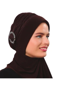 Læg Spændte Hestehår Bonnet Hijab Til Kvinder
