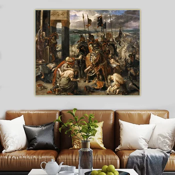 Lærred Olie Maleri Eugene Delacroix