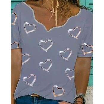 Løs Sommer Toppe Kvinder Kort-langærmet T-shirt til Sommeren Afslappet Solid Farve Base Shirts Vest Laclaciness V Krave Skjorte, Pullover