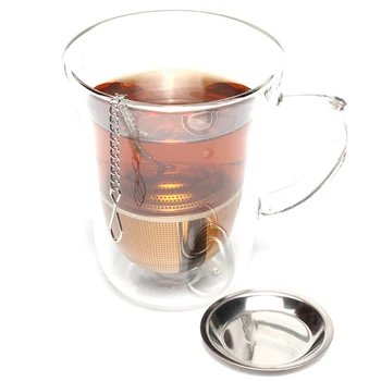 Løse teblade Bolden Infusionsenheden Si,Herunder Te Scoop,drypbakker,Ske,for Brygning Fine Te,Krydderier og Krydderurter