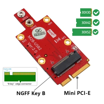 M. 2 Tasten B til Mini-PCI-E-Adapter Omformer med Dual NANO SIM-Kort Slot for 3G/4G/5G Modul