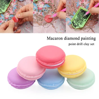 Macaron Diamant Maleri Dot Bor Lim Ler Sæt Boring Mudder Broderet Korssting Storage Container DIY-Nail-Værktøjer