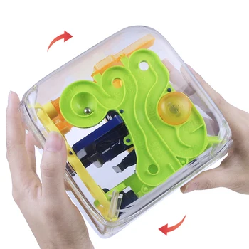 Magic 3D-Puslespil Labyrint Hånd Spil Tilfælde Kasse Marmor Puslespil IQ Balance Toy Sjov Hjerne Spil Intellekt Bolden Pædagogisk Legetøj for Børn