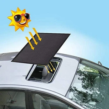 Magnetisk Bil Soltag solsejl Åndbar Mesh Tag Cover for Overnatning Camping UV Beskyttelse mod Solen, Når Parkering