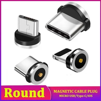 Magnetisk Kabel-Stik Type C Micro USB til Lightning Oplader Kabel Plug Magnet Oplader Stikket Højre Vinkel Magnetiske Kabel-Stik