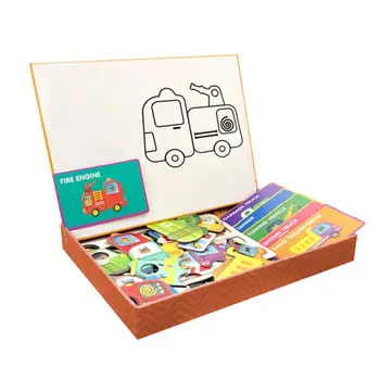 Magnetisk Klistermærker DIY Søde Klistermærker Børn Puslespil Spil Make-a-Face Dyr Dinosaur Samle Legetøj Til Piger, Uddannelse