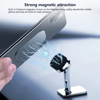 Magnetisk telefonholder 360 Rotation Super Stærk Magnet Bil Telefonen Holder Universal Bil Dash Mount Til iPhone 12 11 8 For Samsung