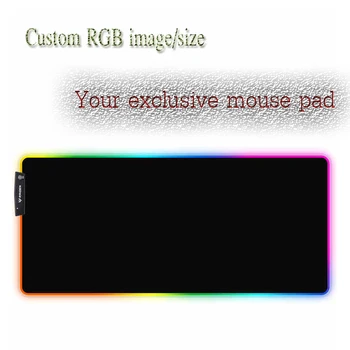 Mairuige Flerfarvet RGB-Gaming musemåtte Koldt Lys LED Farve Låse USB-Mørke Wolf Kontor Computer, Skrivebord, Mat Naturlig Gummi