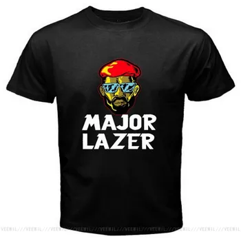 Major Lazer Elektronisk Musik Band Mænds Sort T-Shirt i Størrelse S M L XL 2XL 3XL Nye Unisex Sjove Toppe, t-Shirt