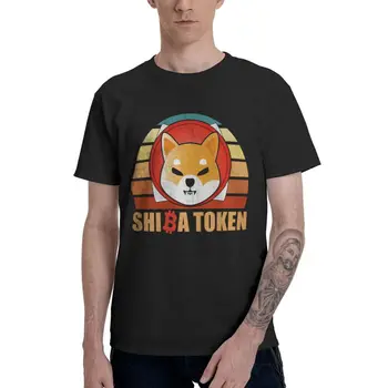 Mandlige Vintage Shiba Inu Crypto-Token Mønt T-Shirt Tegnefilm Dogecoin Cryptocurrency T-Shirt Kort Ærme T-Shirt, Bomuld Tee